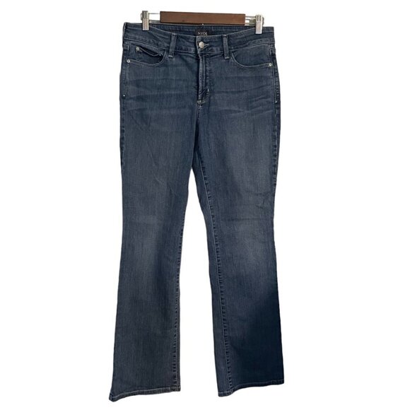 NYDJ Womens Blue Medium Wash Stretch High Rise Barbara Bootcut Jeans Size 10 - Picture 2 of 9